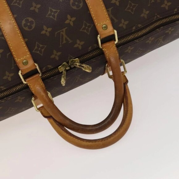 LOUIS VUITTON Monogram Keepall 55 Boston Bag M41424 LV Auth 131773 - Picture 8 of 16